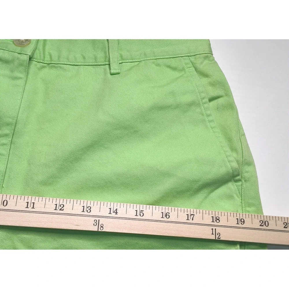 Preppy Lauren Ralph Lauren Chino Shorts Women 8 Green Cotton Twill High‎ Rise